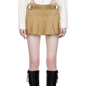 Dion Lee Beige Safety slider miniskirt